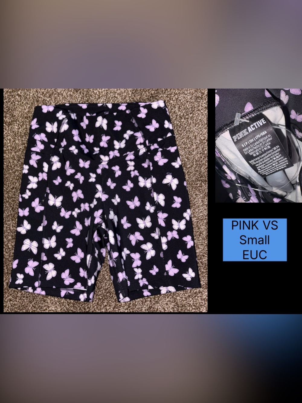 Pink Victoria’s Secret active shorts size small